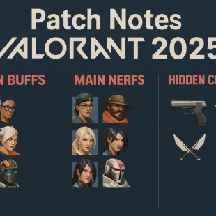 Patch Notes Valorant 2025: главные баффы, нерфы и скрытые правки